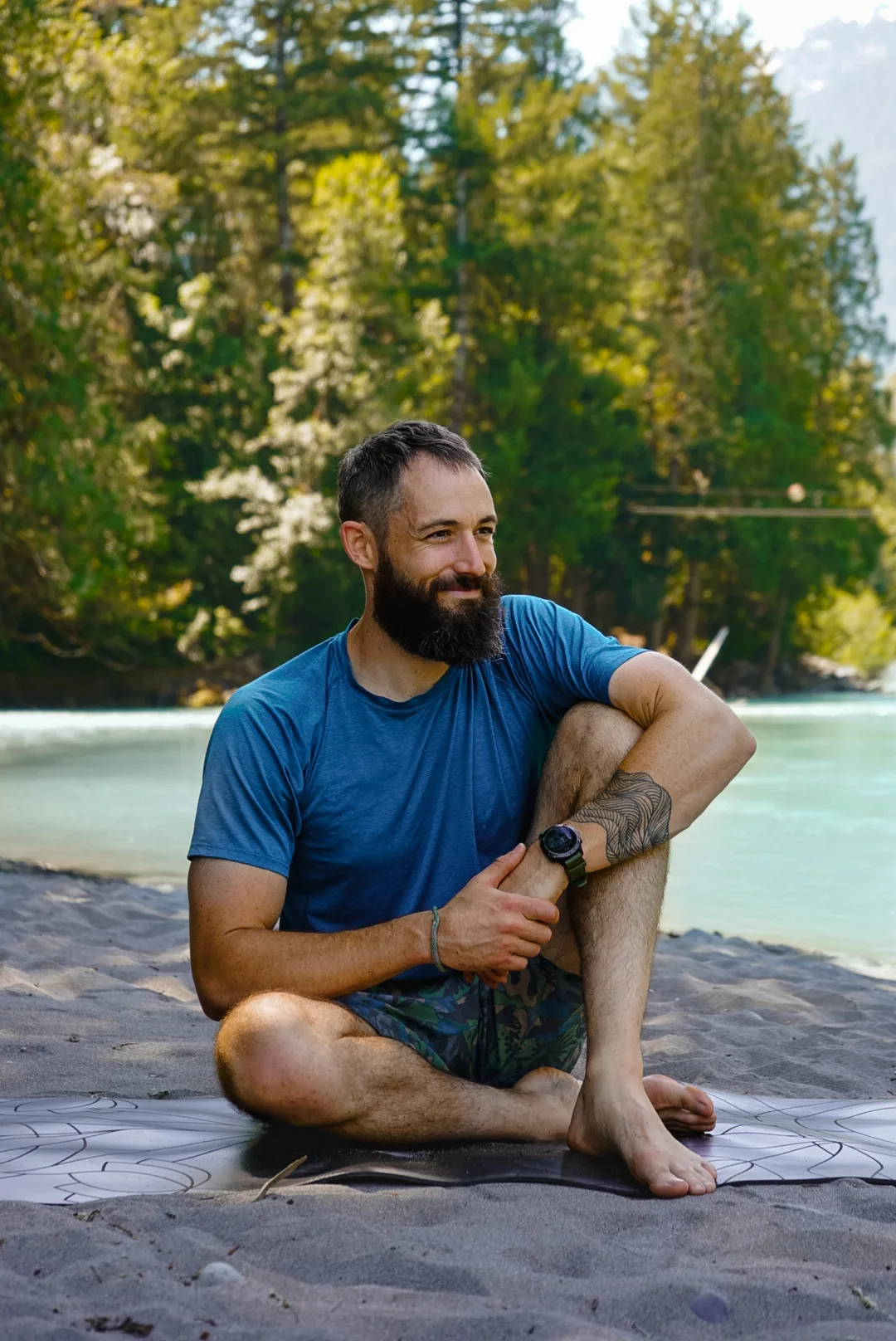 Dave at the river beach in Squamish (Photo credit: Haley Bowen)